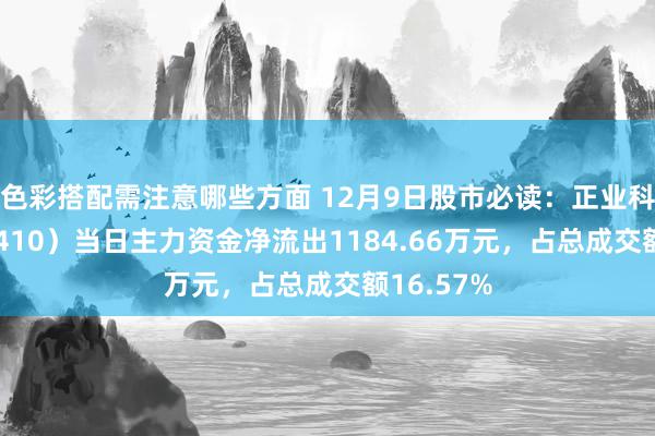 色彩搭配需注意哪些方面 12月9日股市必读：正业科技（300410）当日主力资金净流出1184.66万元，占总成交额16.57%