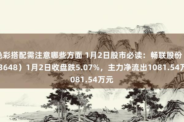 色彩搭配需注意哪些方面 1月2日股市必读：畅联股份（603648）1月2日收盘跌5.07%，主力净流出1081.54万元