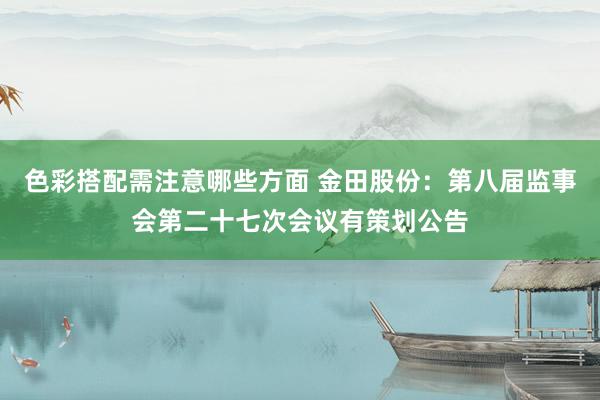 色彩搭配需注意哪些方面 金田股份：第八届监事会第二十七次会议有策划公告