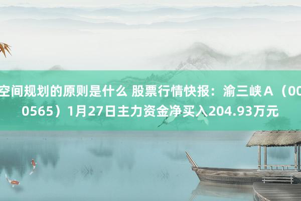 空间规划的原则是什么 股票行情快报：渝三峡Ａ（000565）1月27日主力资金净买入204.93万元