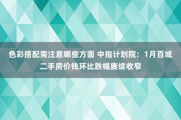 色彩搭配需注意哪些方面 中指计划院：1月百城二手房价钱环比跌幅赓续收窄