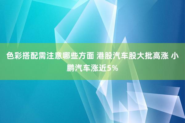 色彩搭配需注意哪些方面 港股汽车股大批高涨 小鹏汽车涨近5%