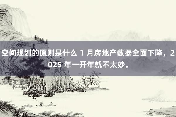 空间规划的原则是什么 1 月房地产数据全面下降，2025 年一开年就不太妙。