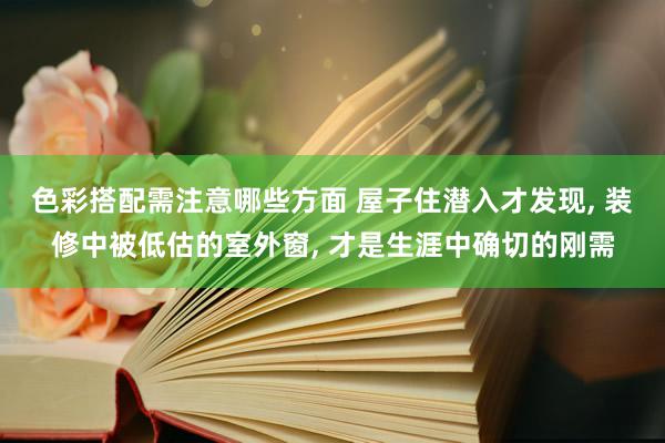 色彩搭配需注意哪些方面 屋子住潜入才发现, 装修中被低估的室外窗, 才是生涯中确切的刚需