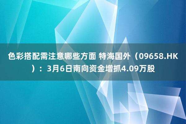 色彩搭配需注意哪些方面 特海国外（09658.HK）：3月6日南向资金增抓4.09万股