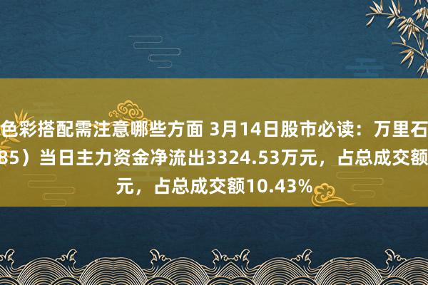 色彩搭配需注意哪些方面 3月14日股市必读：万里石（002785）当日主力资金净流出3324.53万元，占总成交额10.43%